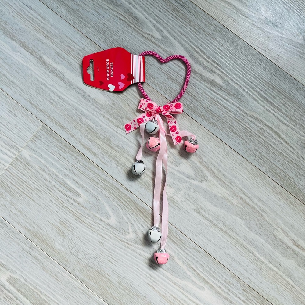 Valentines heart shaped door knob hanger